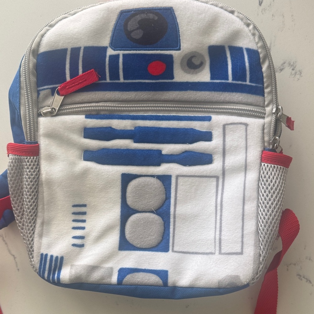 Bioworld R2-D2 Toddler Backpack with Red and Blue Highlights